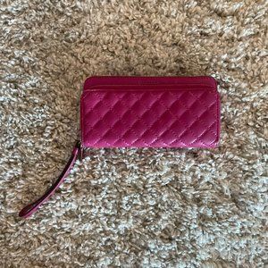 Coach Quilted Double Accordion Zip Wallet